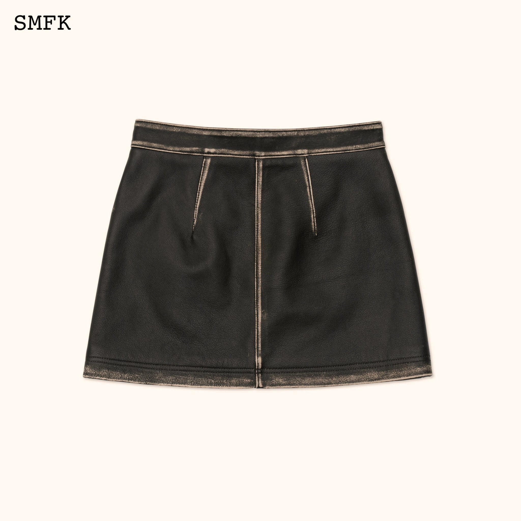 SMFK WildWorld Retro Leather Short Skirt | MADA IN CHINA