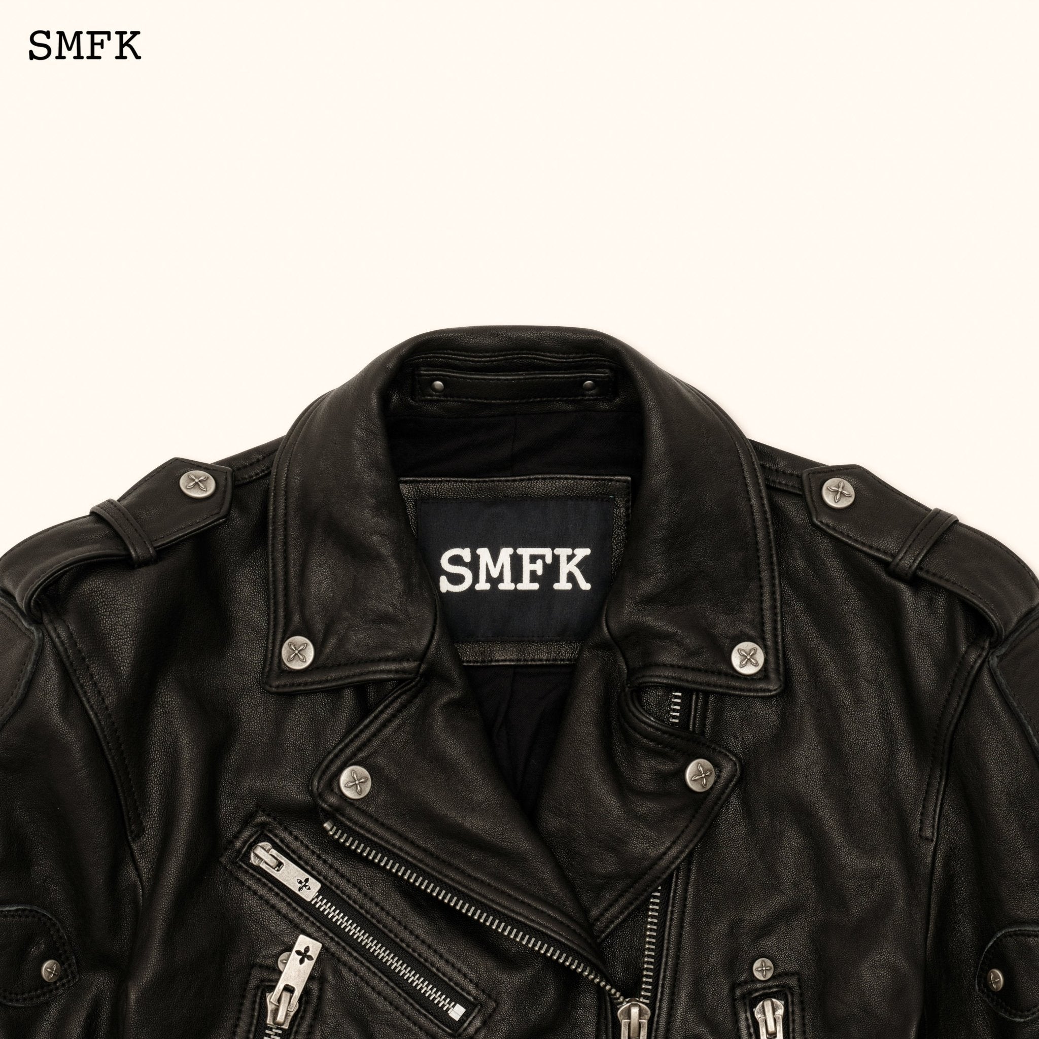 SMFK WildWorld Rider Lambskin Short Jacket | MADA IN CHINA