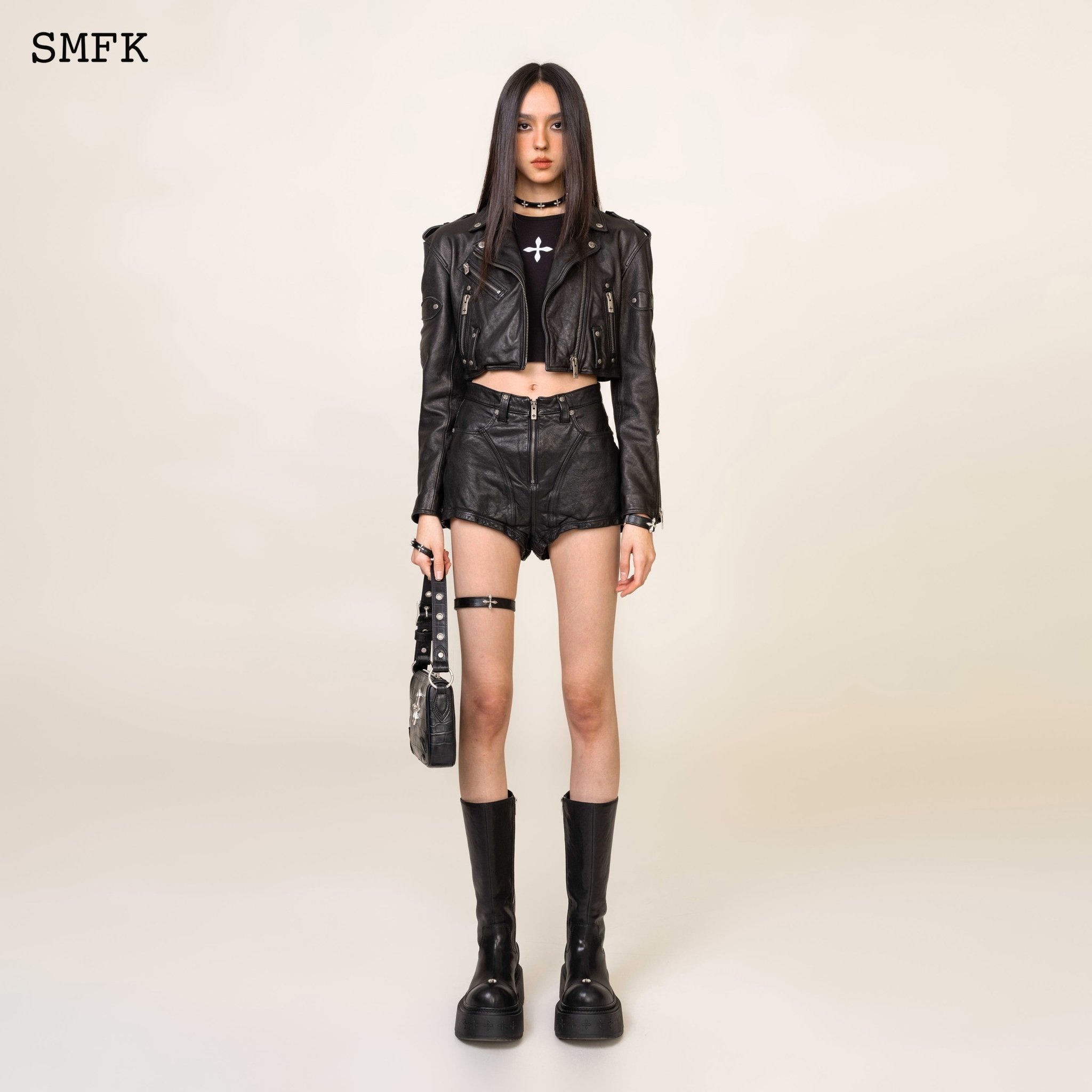 SMFK WildWorld Rider Lambskin Short Jacket | MADA IN CHINA