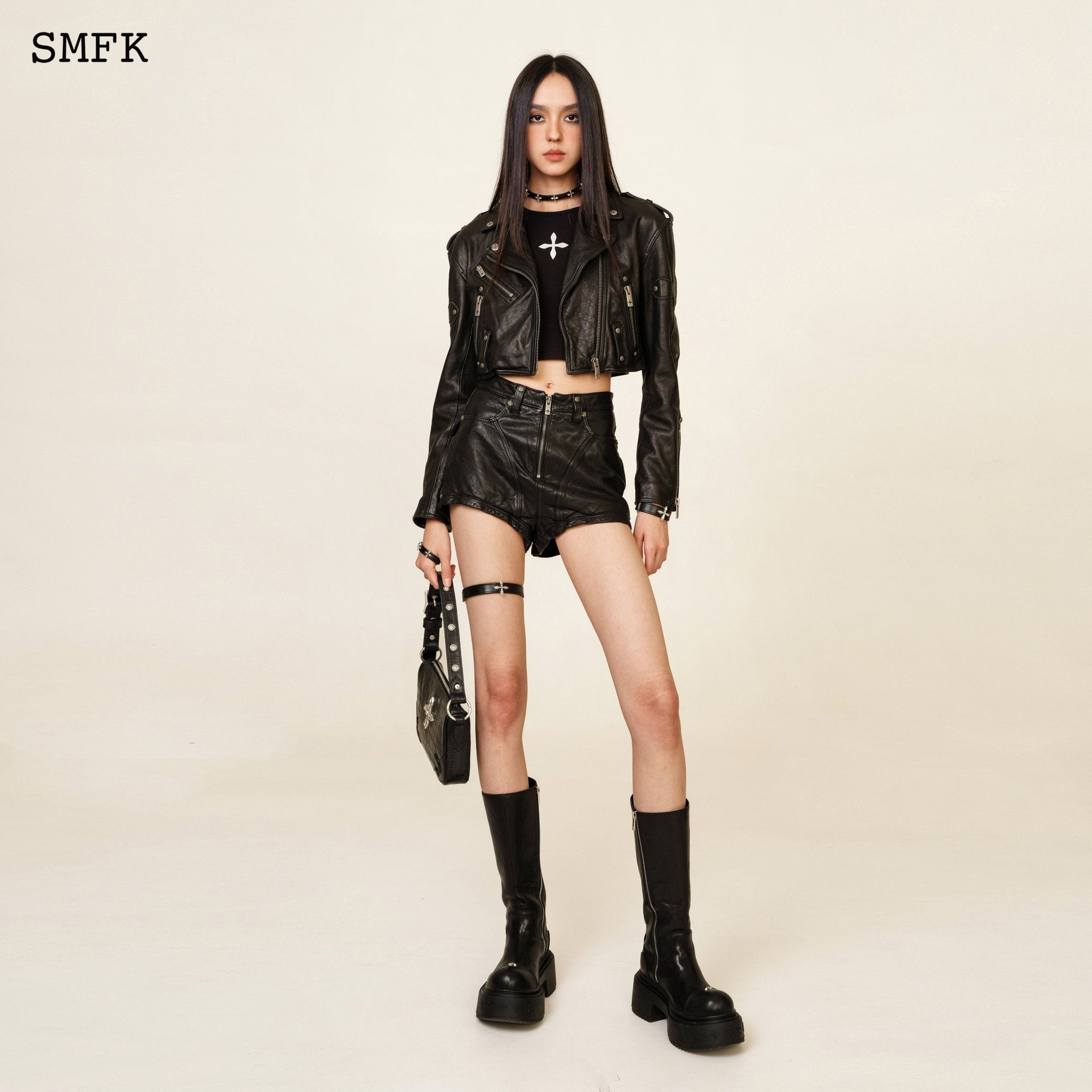 SMFK WildWorld Rider Lambskin Short Jacket | MADA IN CHINA