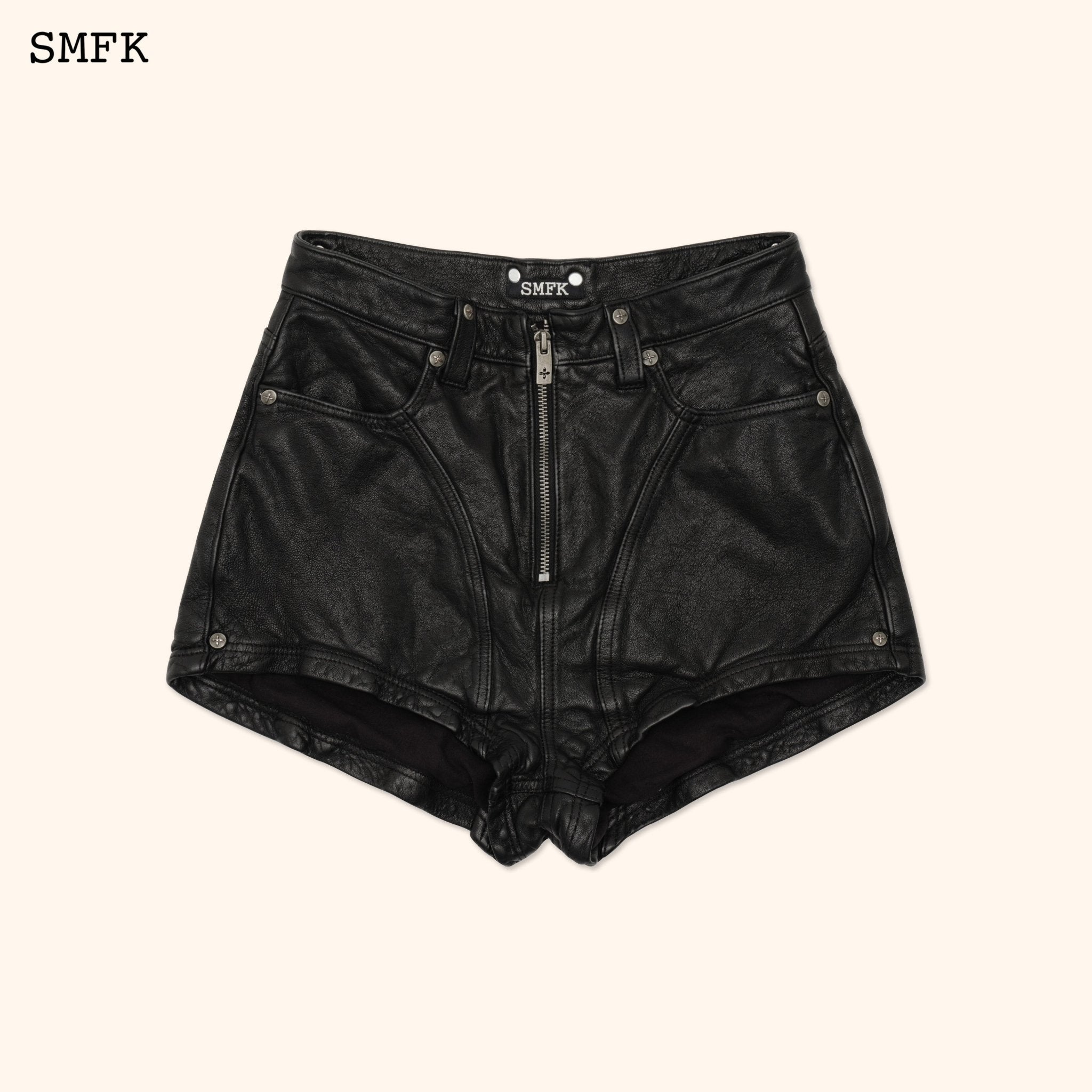 SMFK WildWorld Rider Lambskin Shorts | MADA IN CHINA