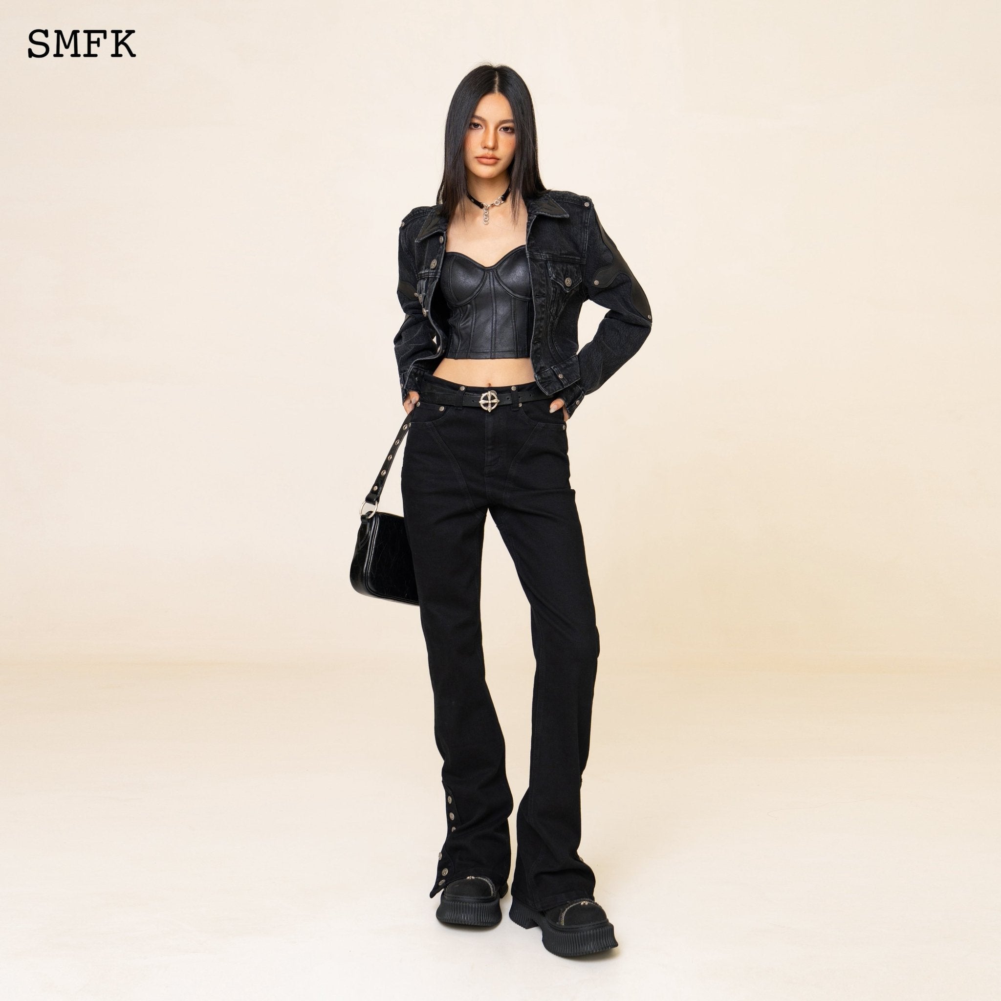 SMFK WildWorld Rider Mermaid Black Jeans | MADA IN CHINA