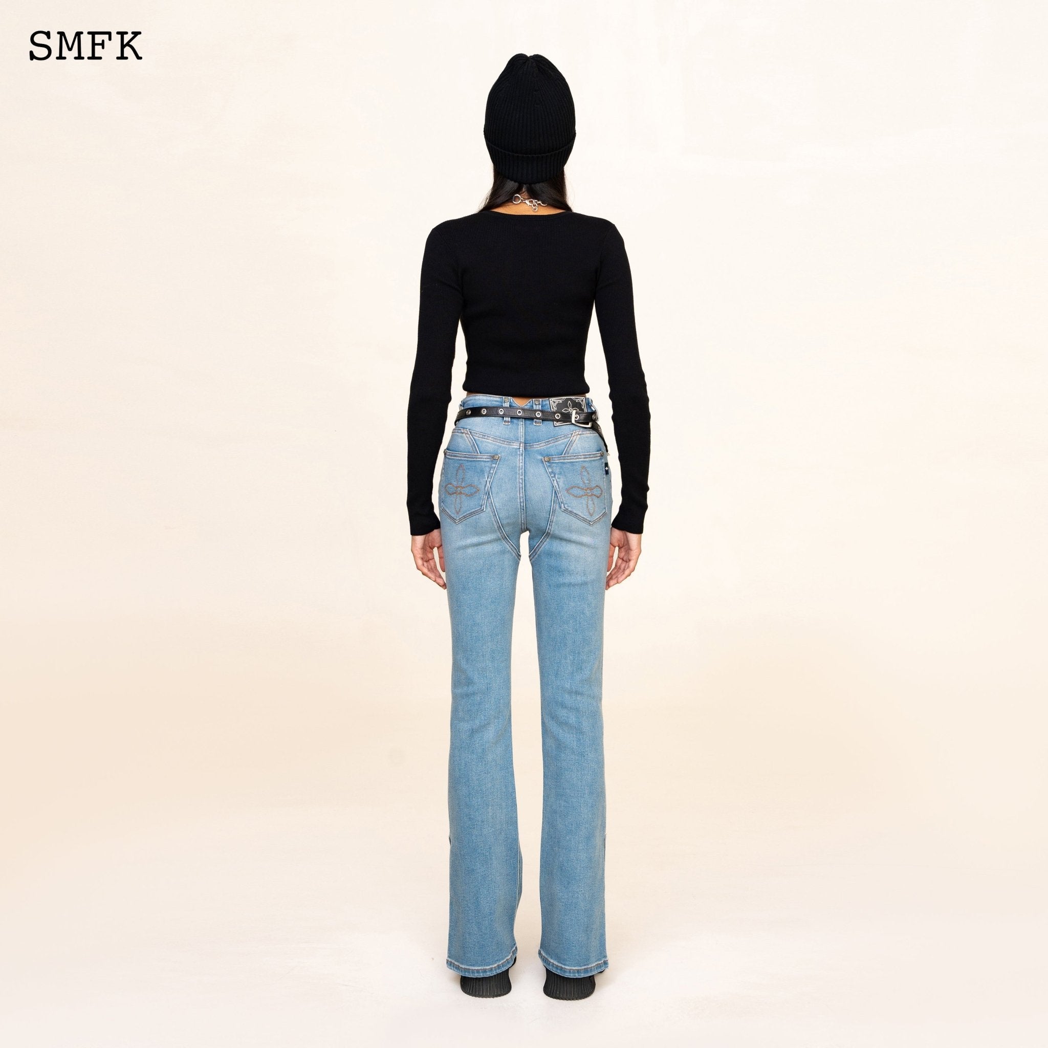 SMFK WildWorld Rider Mermaid Jeans In Blue | MADA IN CHINA