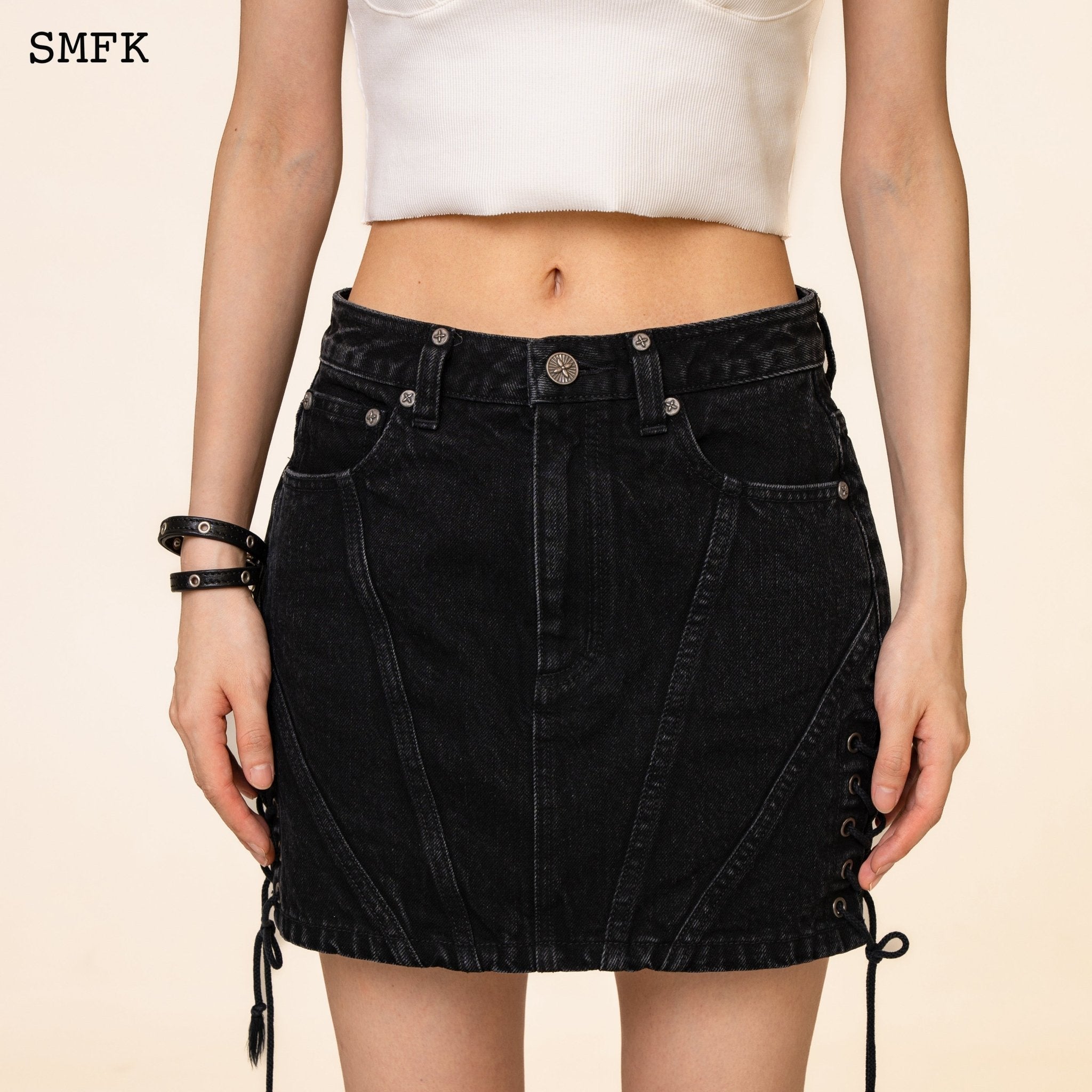 SMFK WildWorld Rock High-Waist Denim Skirt | MADA IN CHINA