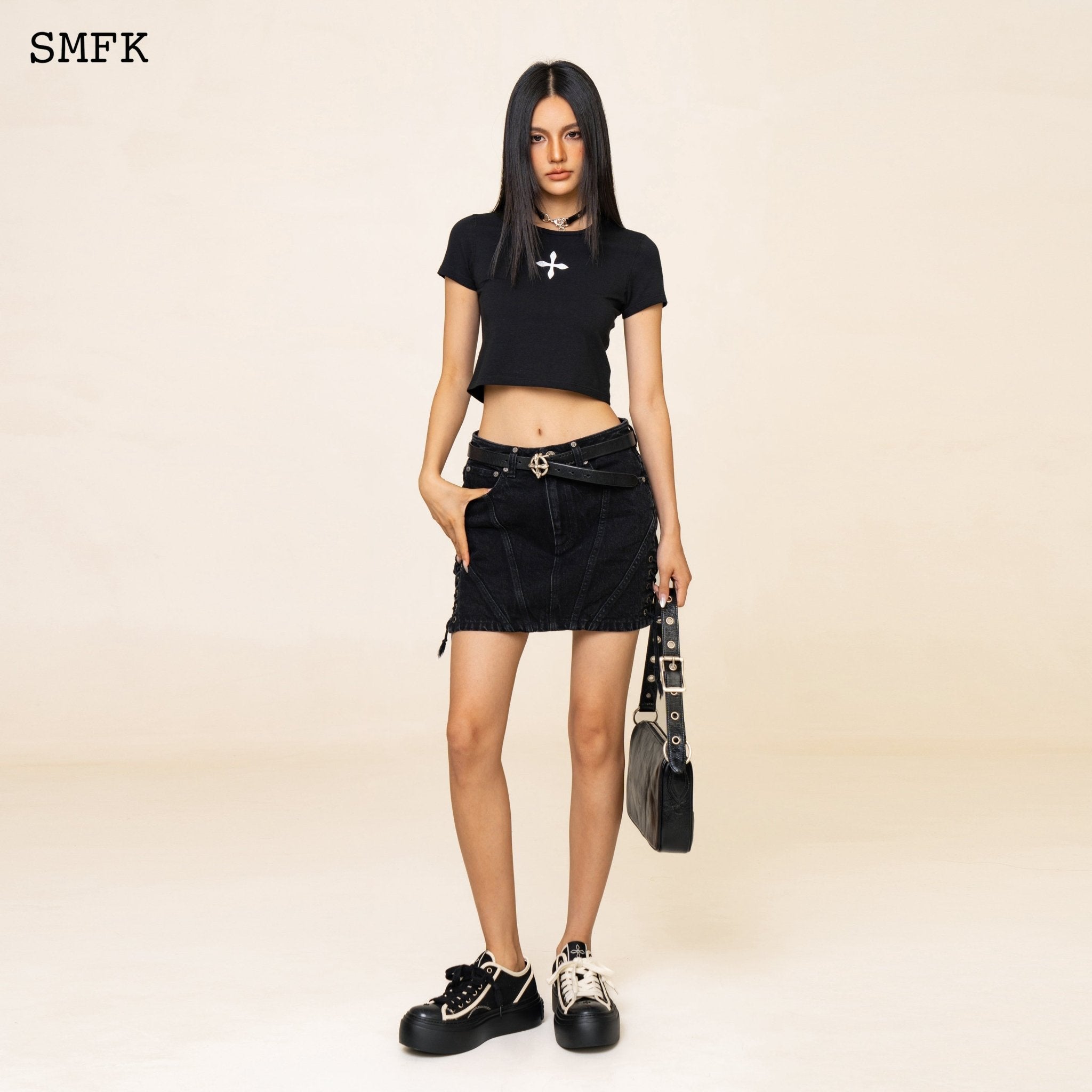 SMFK WildWorld Rock High-Waist Denim Skirt | MADA IN CHINA