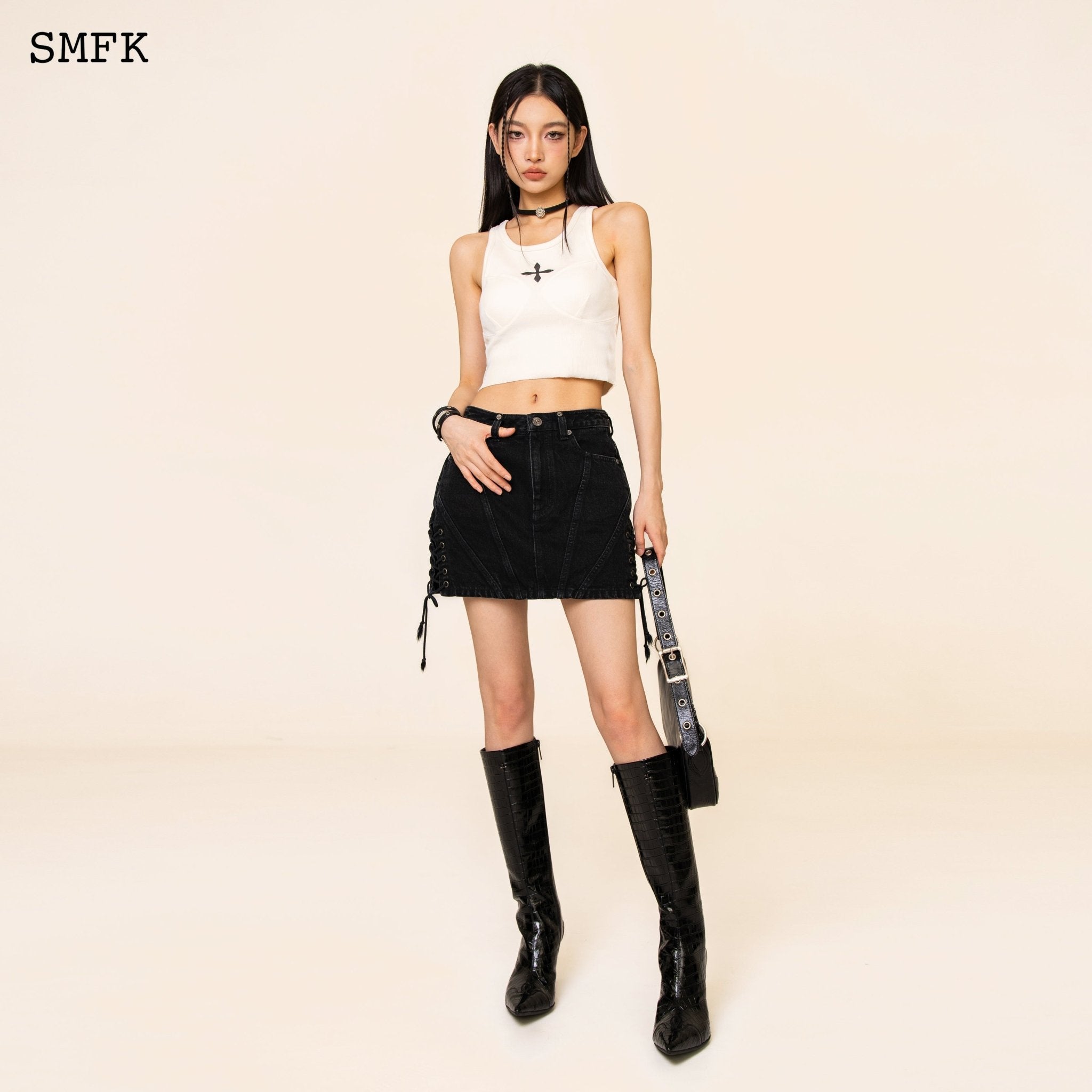 SMFK WildWorld Rock High-Waist Denim Skirt | MADA IN CHINA