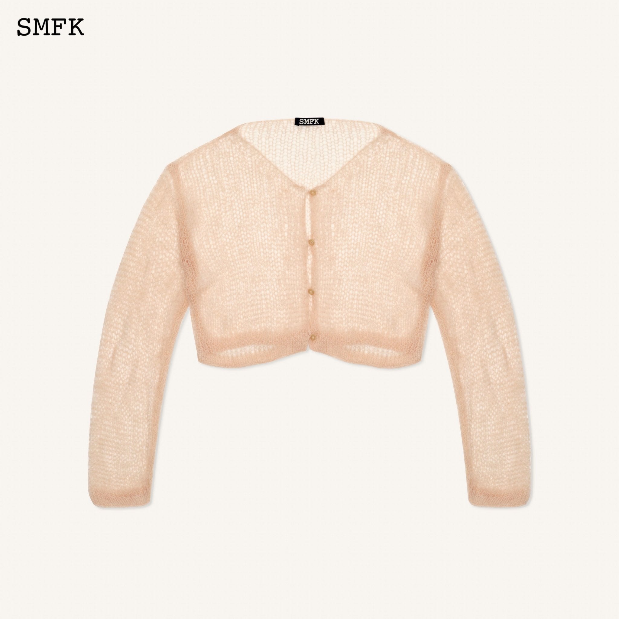 SMFK WildWorld Stray Netting Wool Cardigan | MADA IN CHINA