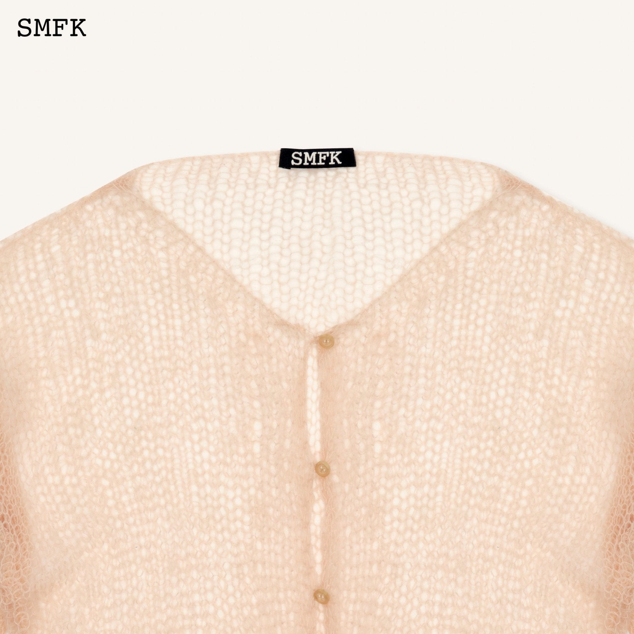 SMFK WildWorld Stray Netting Wool Cardigan | MADA IN CHINA