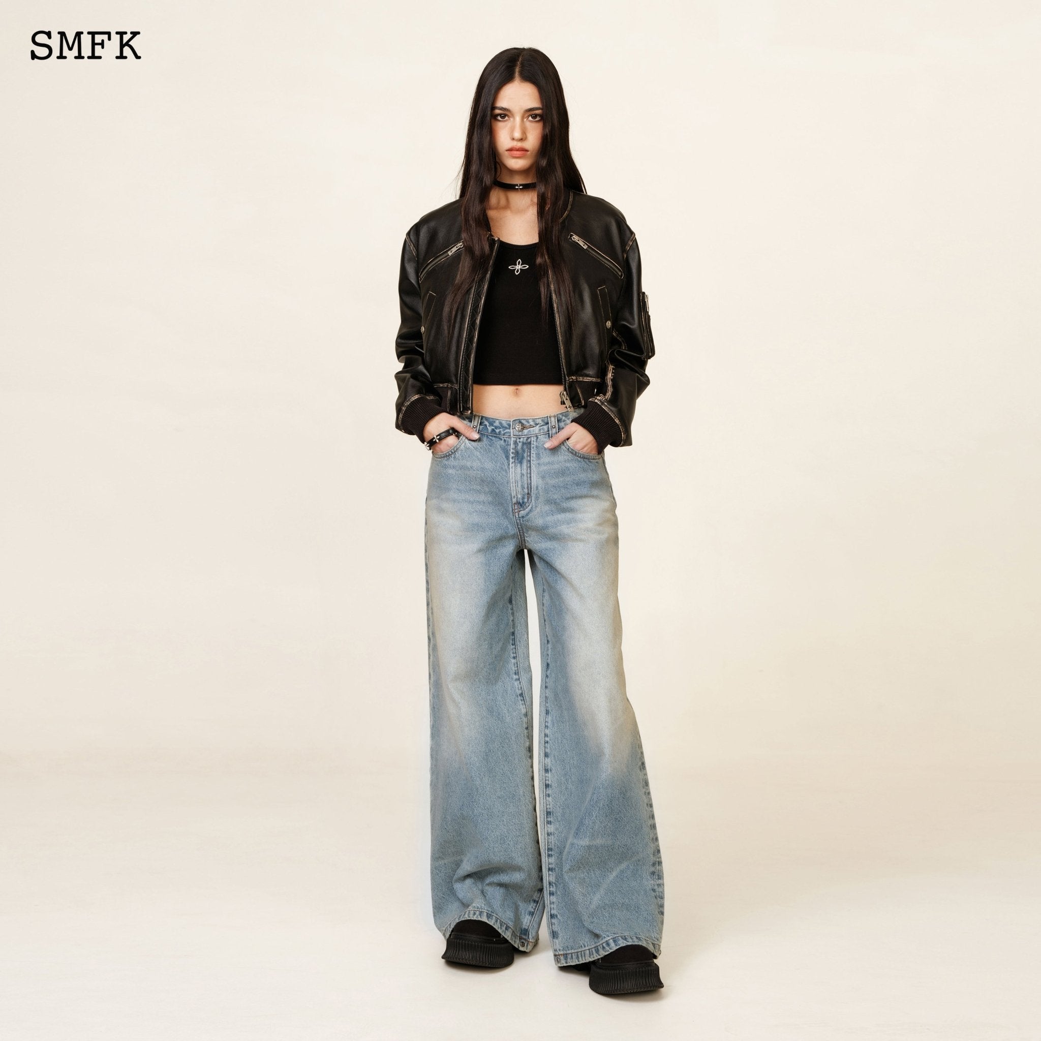 SMFK WildWorld Tarpan Classic Blue Flared Jeans | MADA IN CHINA