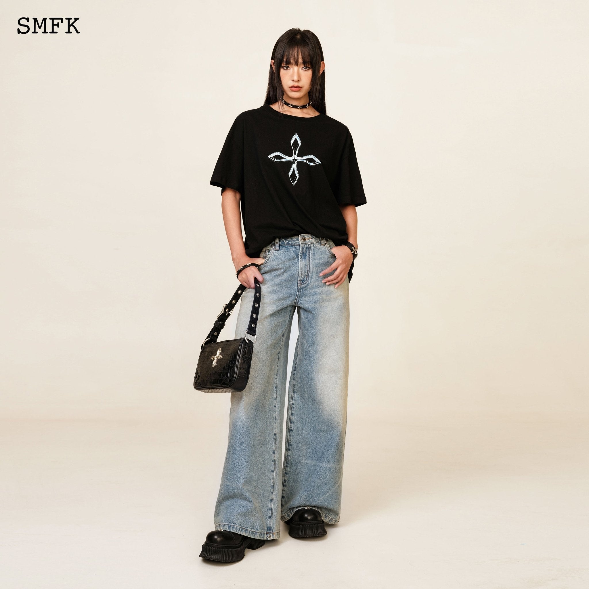 SMFK WildWorld Tarpan Classic Blue Flared Jeans | MADA IN CHINA