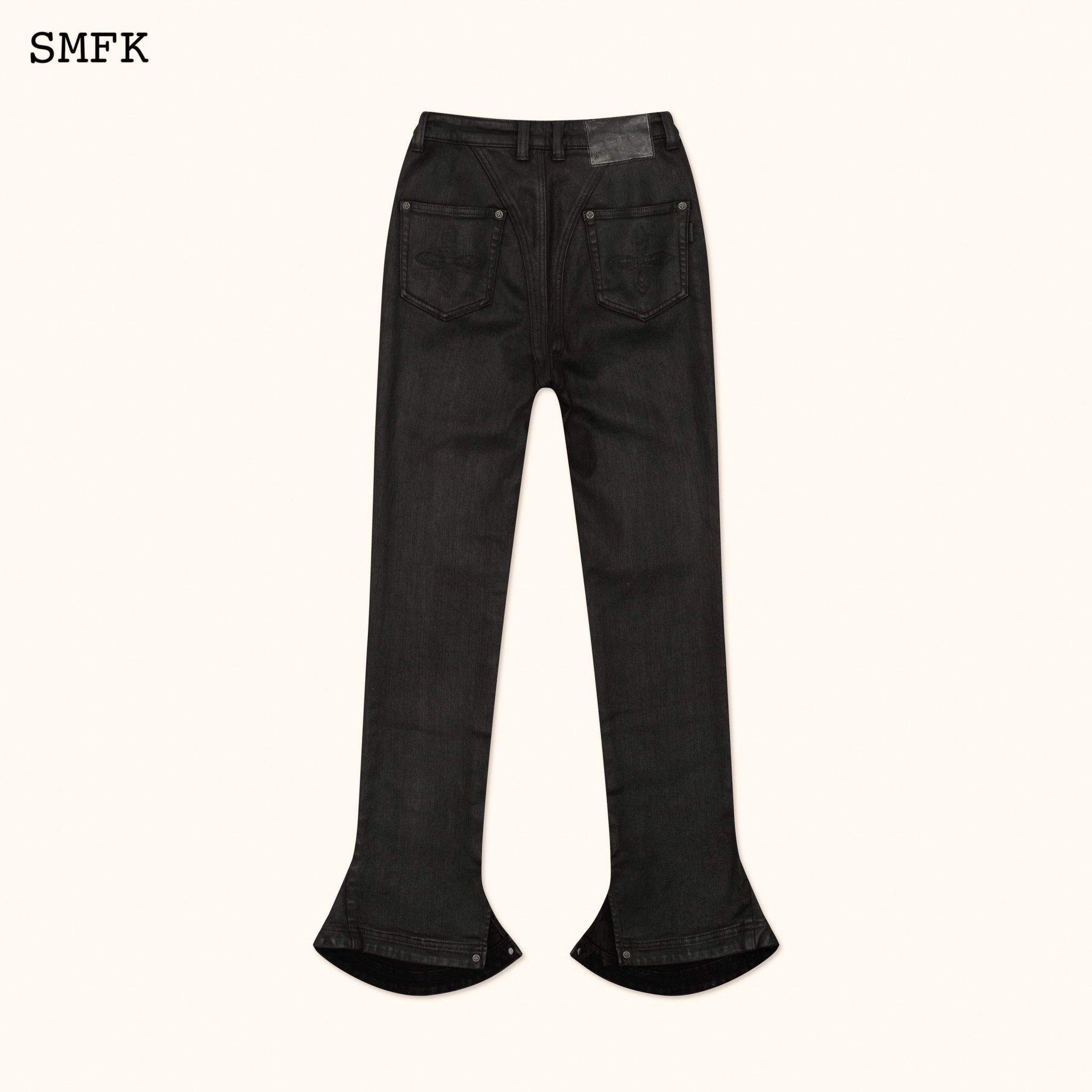 SMFK WildWorld Tarpan Waxed Jeans In Black | MADA IN CHINA