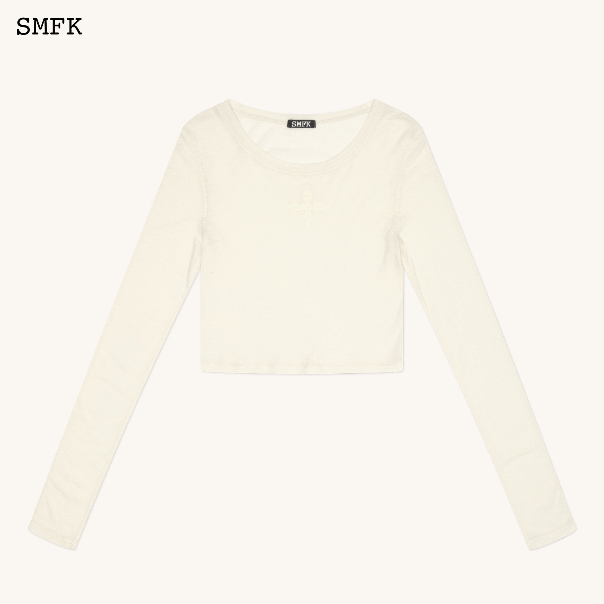 SMFK WildWorld White Dancer Woolen Top | MADA IN CHINA