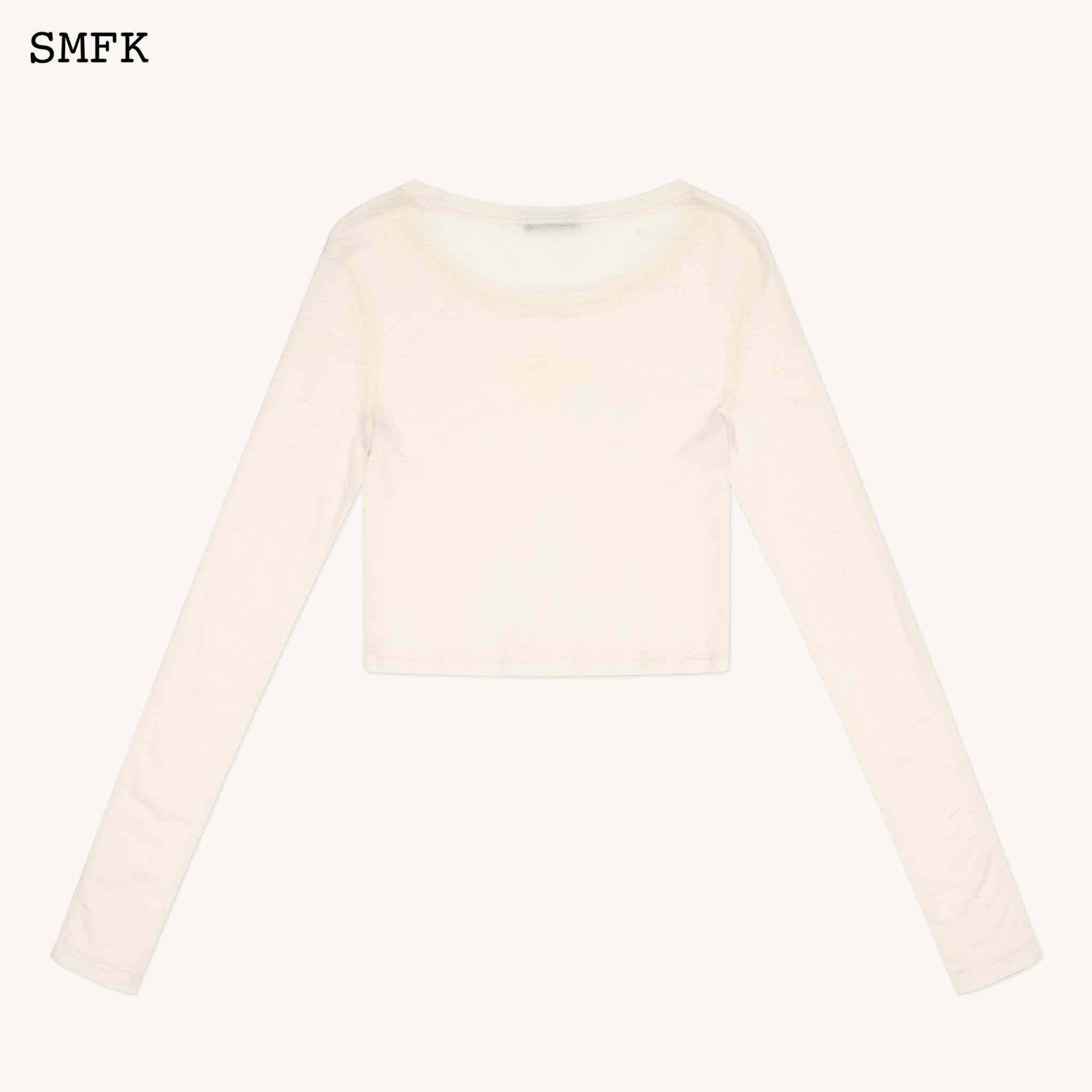 SMFK WildWorld White Dancer Woolen Top | MADA IN CHINA