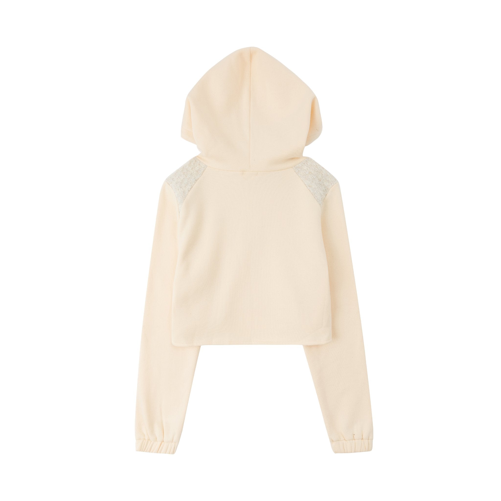 CHARLIE LUCIANO Yellow Panelled Cropped Hoodie | MADA IN CHINA