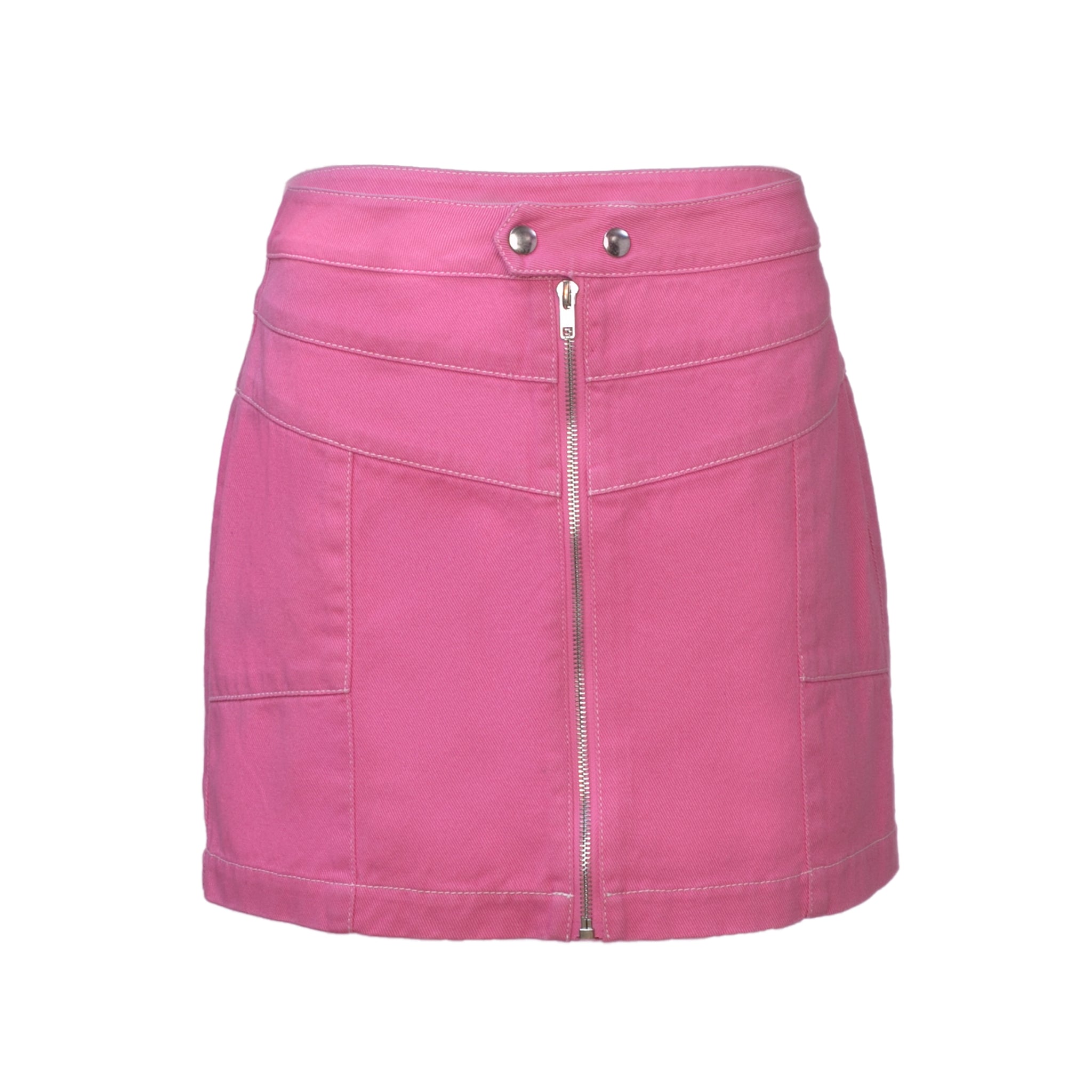 ANN ANDELMAN Zipped Mini Skirt Pink | MADA IN CHINA